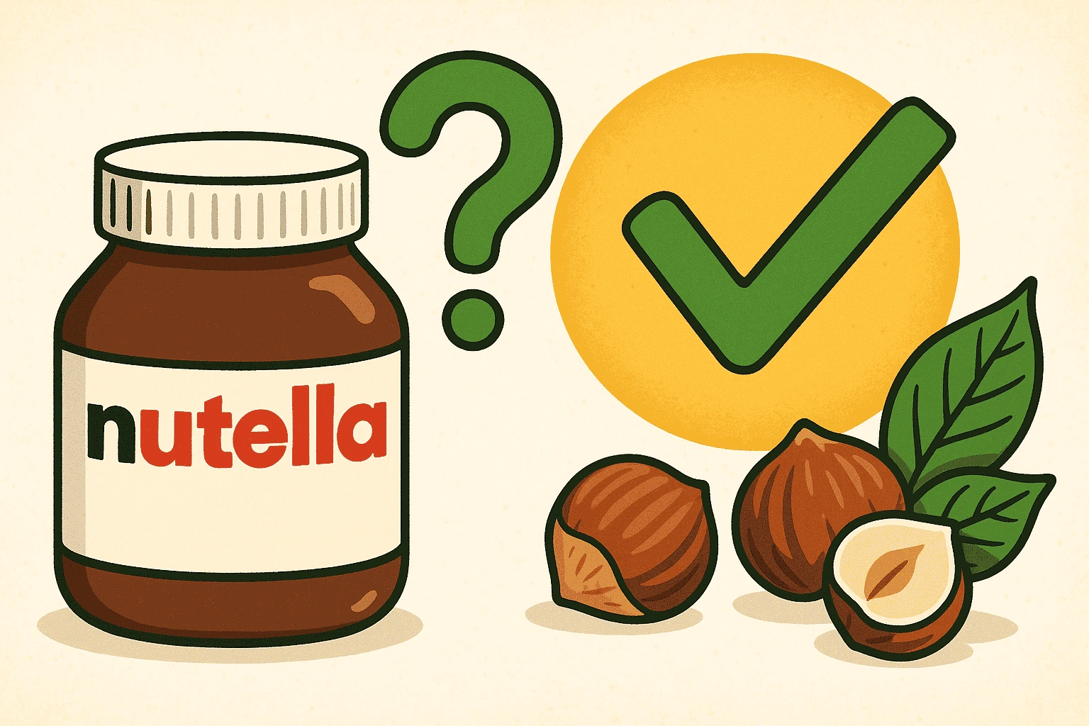Nutella jar with ingredients list scrutinized for vegan content